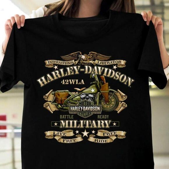 Travon A Other - Harley-Davidson International Liberator Motorbike Tee T-Shirt